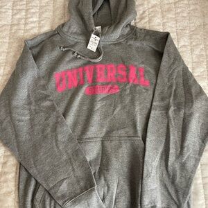 Universal Studios Gray Hoodie with Pink Logo